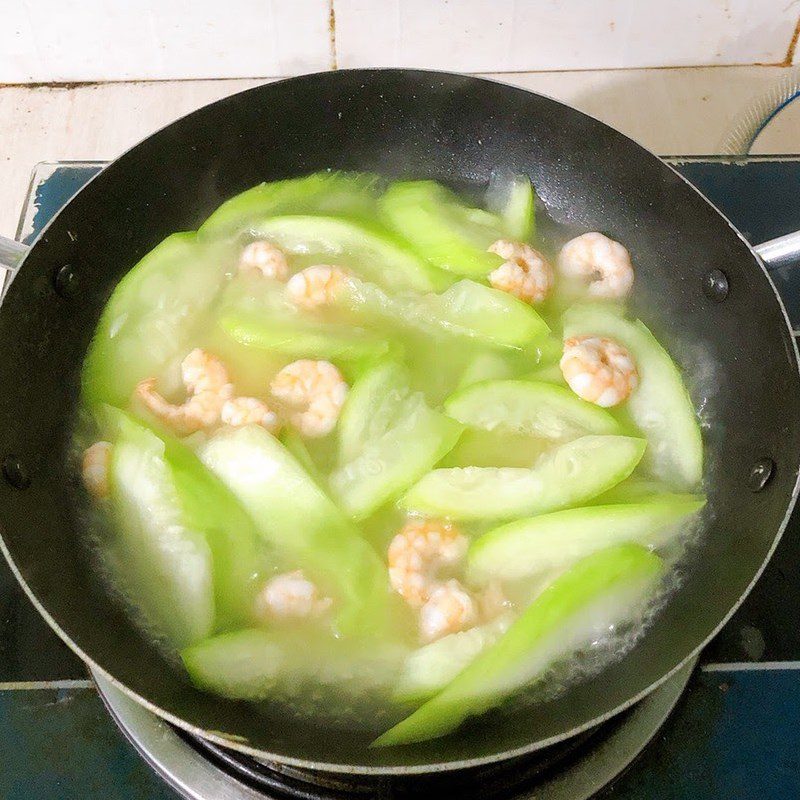 Step 2 Sautéed Bottle Gourd with Shrimp Fresh Sautéed Bottle Gourd with Shrimp