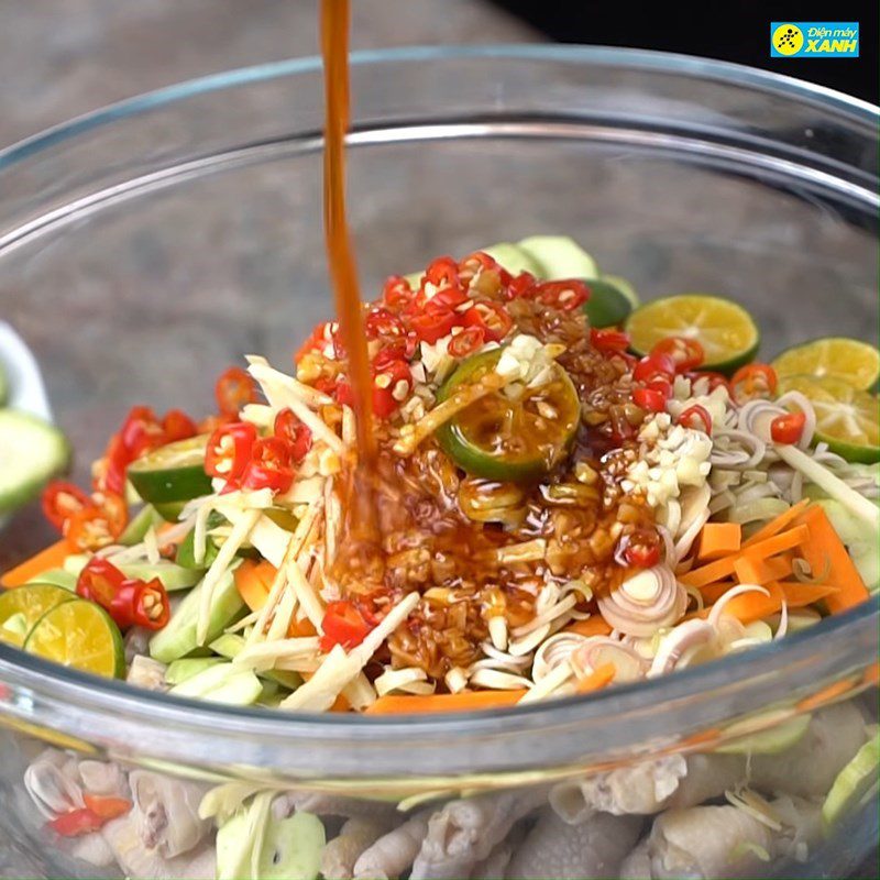 Step 3 Make mango salad with chicken feet Pickled chicken feet with lemongrass and kumquat mango