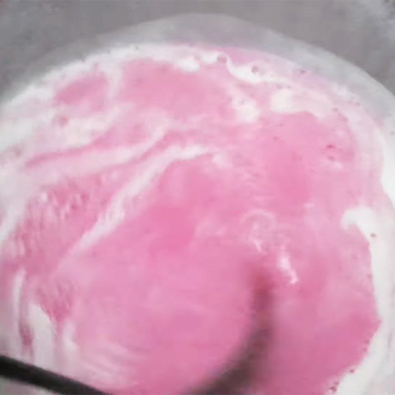 Step 4 Make the dragon fruit coconut milk jelly mixture Dragon fruit jelly with butterfly pea flowers