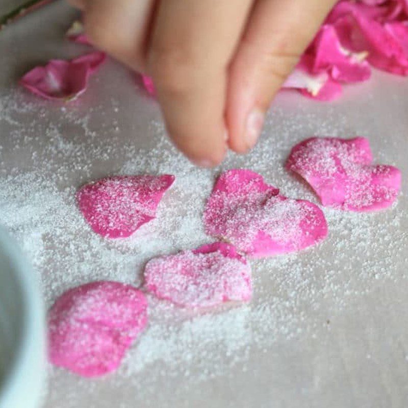 Step 3 Making Rose Candy Sugar Dried Rose Candy