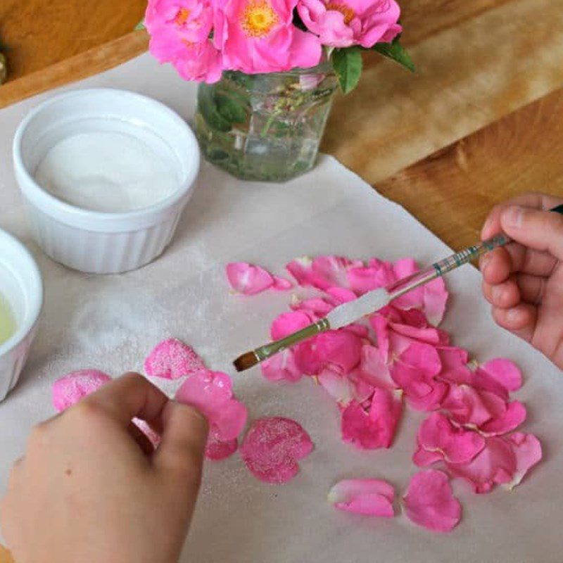 Step 3 Making Rose Candy Sugar Dried Rose Candy