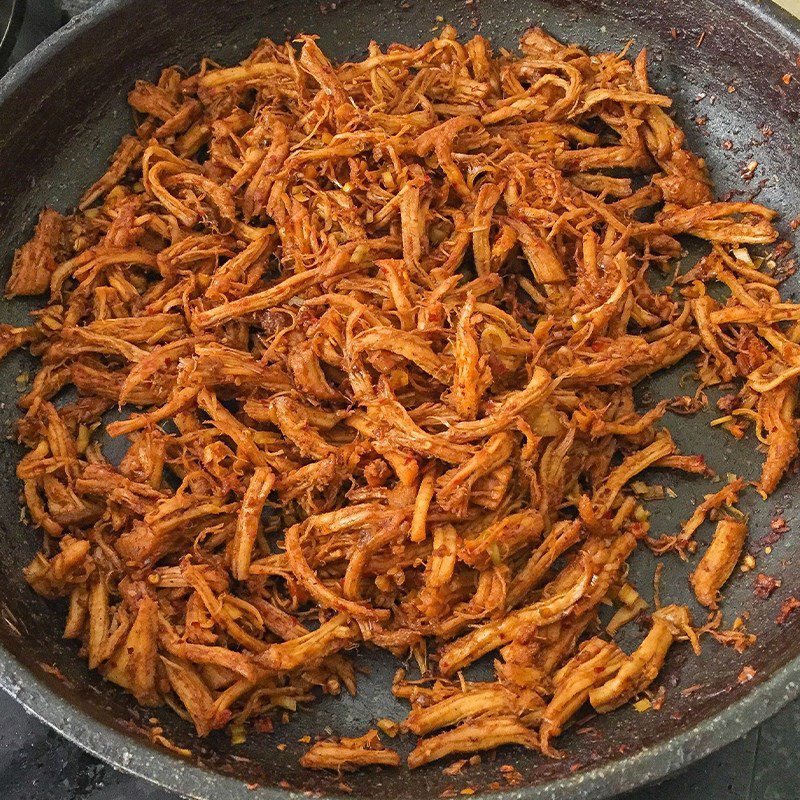 Step 4 Drying pork Dried spicy sour plum pork