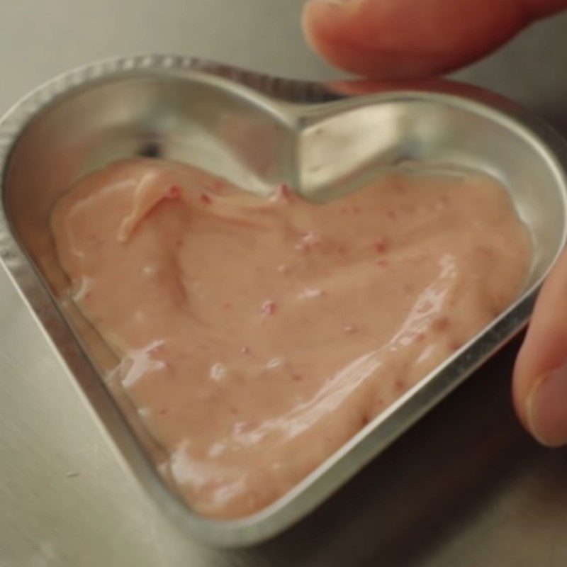 Step 5 Making chocolate coating for strawberry Madeleine