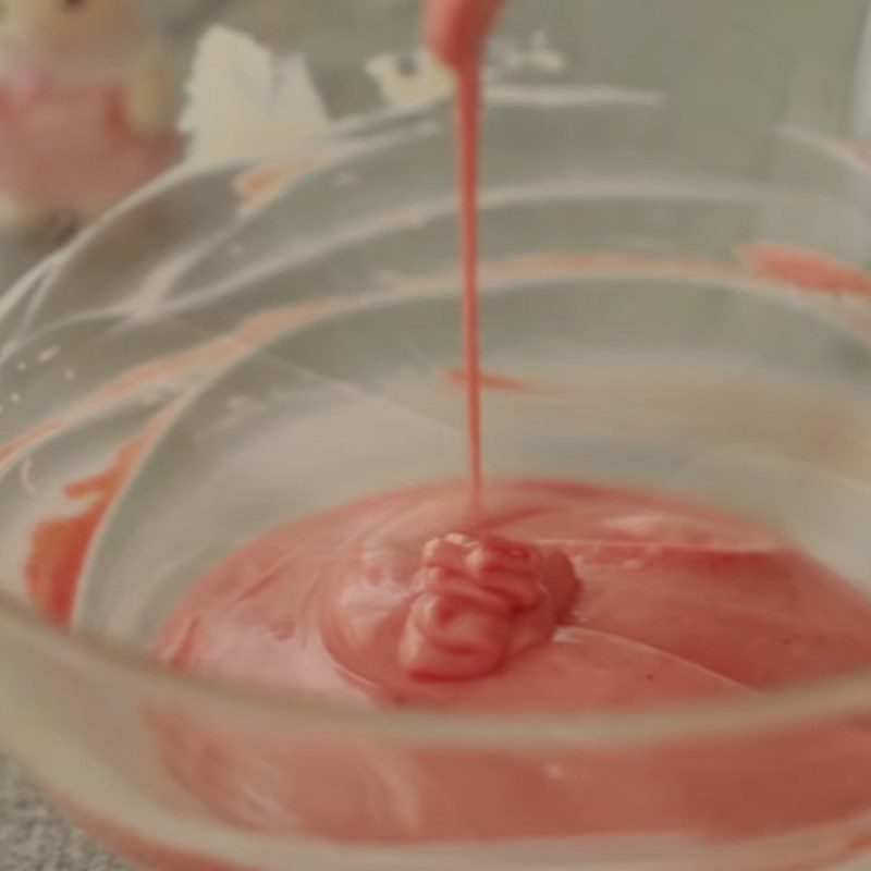 Step 5 Making chocolate coating for strawberry Madeleine