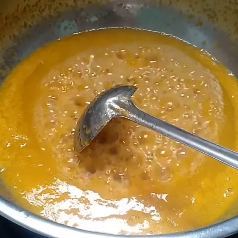 Step 3 Make the mango filling Mooncake with mango jelly filling