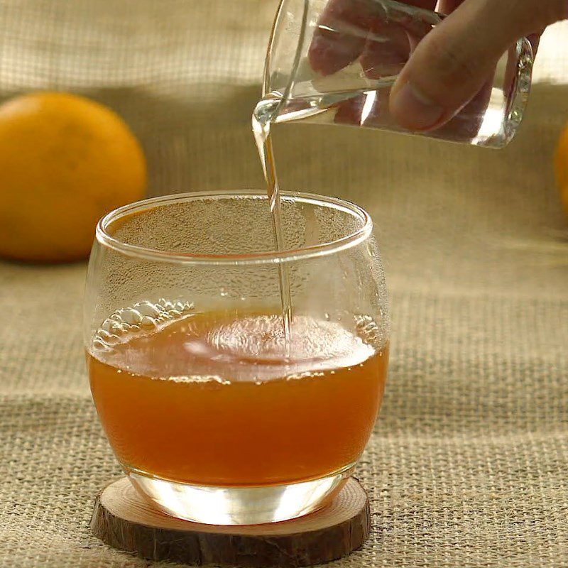 Step 2 Making orange juice with tea bag Orange juice with tea bag