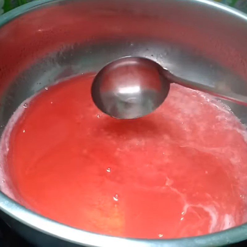 Step 5 Make strawberry jelly water for mooncake with mango filling