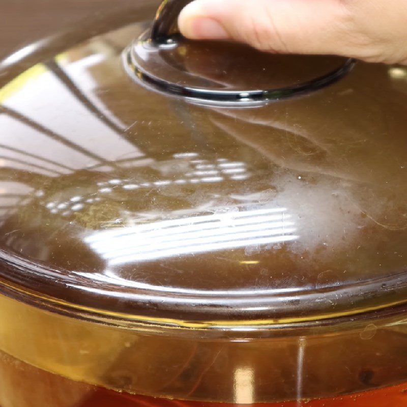 Step 4 Making tea jelly Mid-Autumn mooncake tea jelly with black sugar tapioca