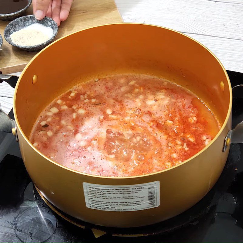 Step 2 Make sauce Vegetarian tomato bread sauce