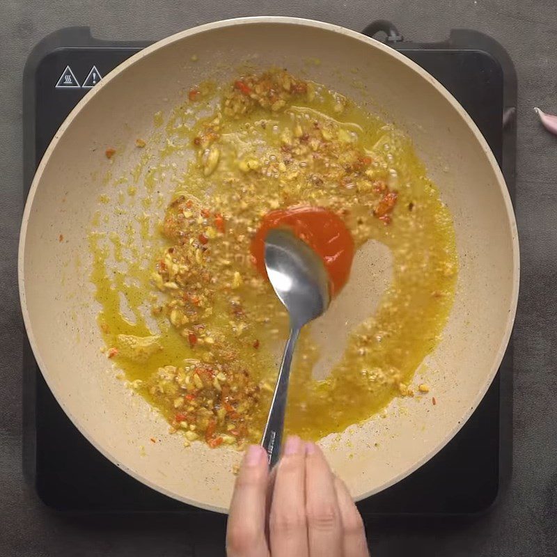 Step 2 Make garlic butter chili sauce Garlic butter chili fried noodles