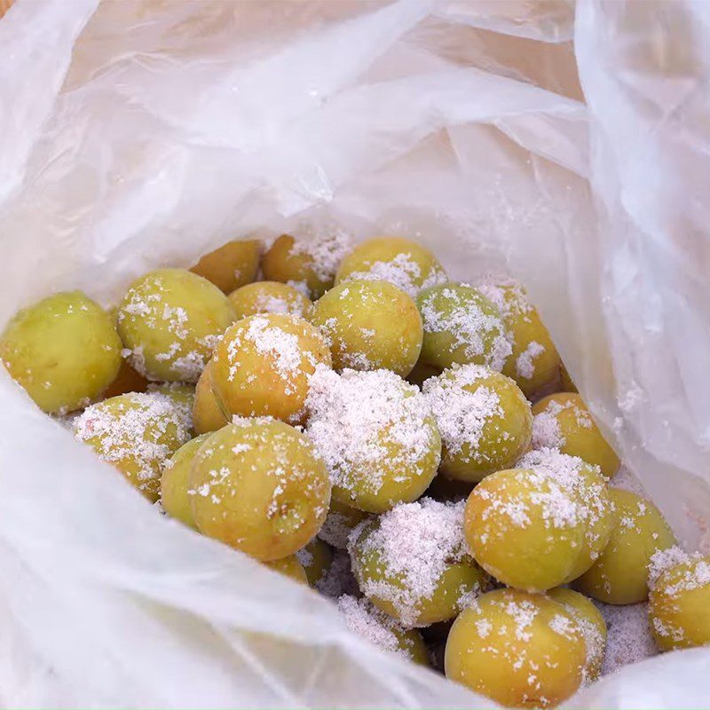 Step 2 Salt Rolling and Preserving Japanese Apricot - Umaboshi