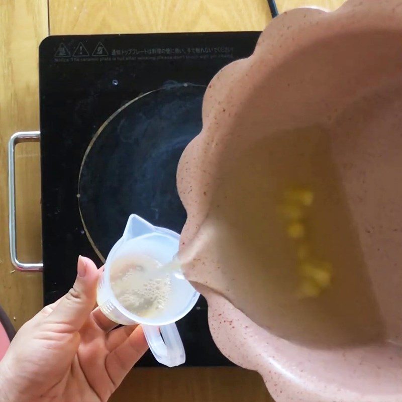 Step 1 Boil corn Custard for baby weaning