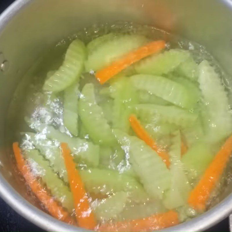 Step 2 Boiled chayote Boiled chayote