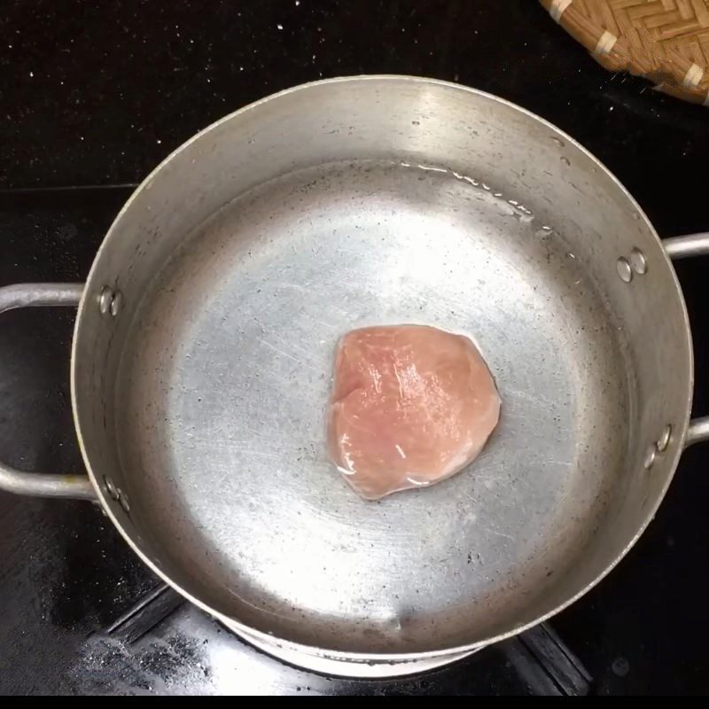 Step 1 Boil pork Jute Leaf Porridge