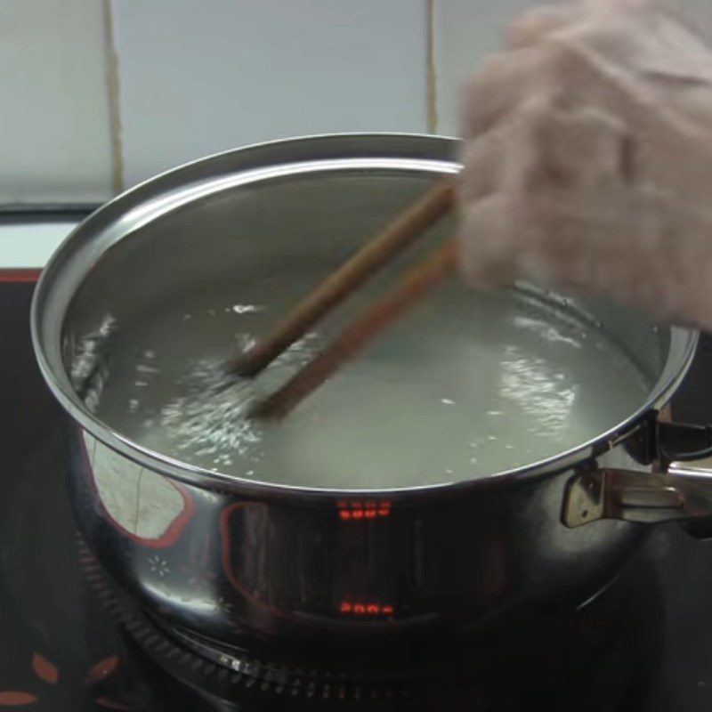 Step 2 Cook the jelly powder Mooncake with red dragon fruit jelly and cheese filling