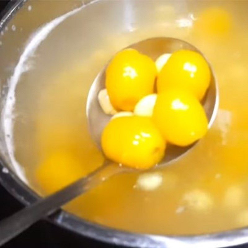 Step 3 Cook the ingredients together Lotus seed dessert with rambutan