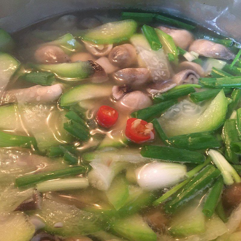 Step 3 Cooking soup Winter melon soup with meat