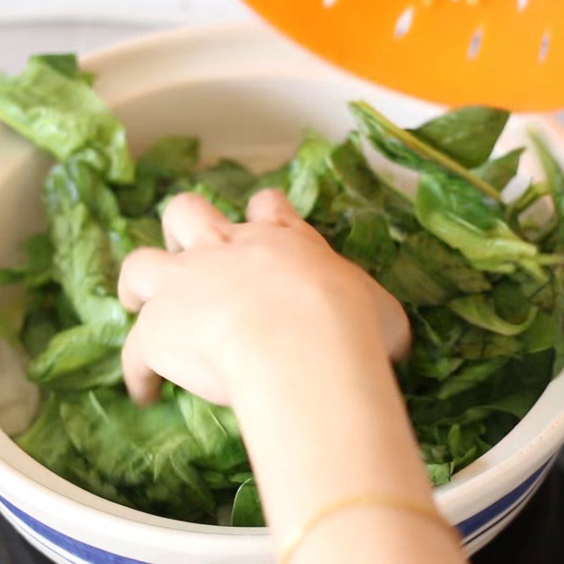 Step 2 Cooking soup Potato spinach soup