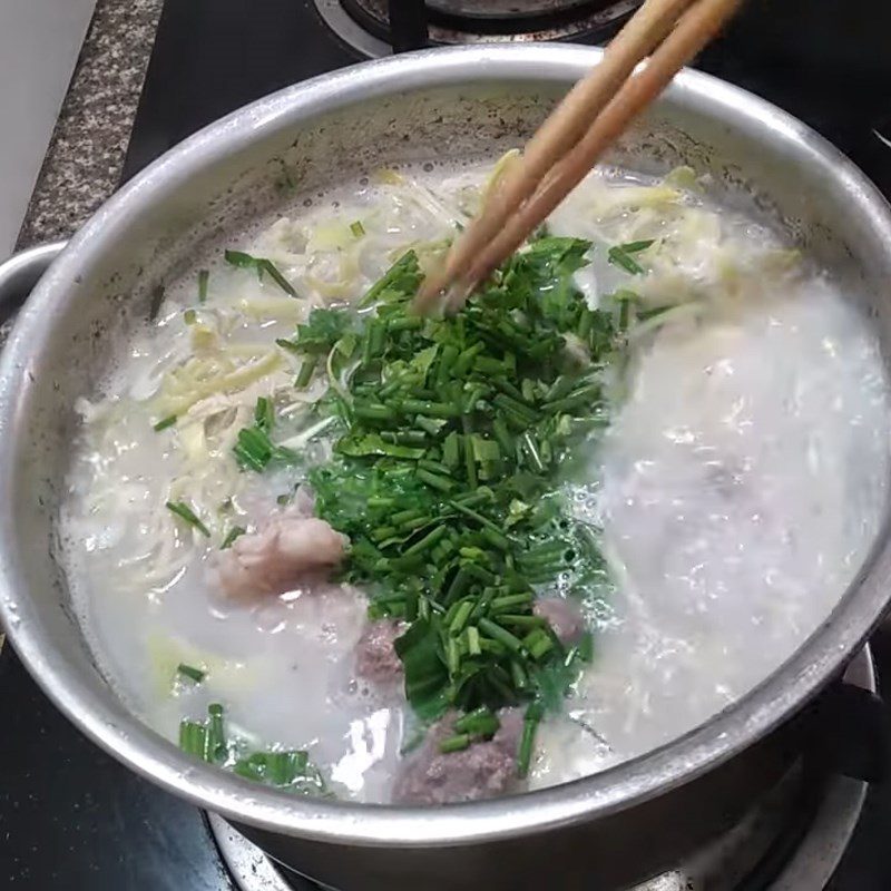 Step 4 Cook the soup Banana flower soup with bones