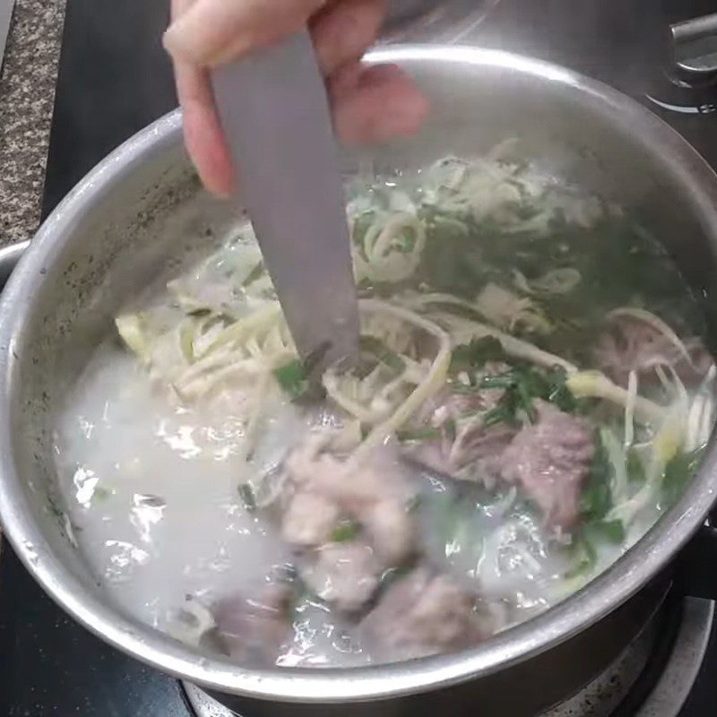 Step 4 Cook the soup Banana flower soup with bones