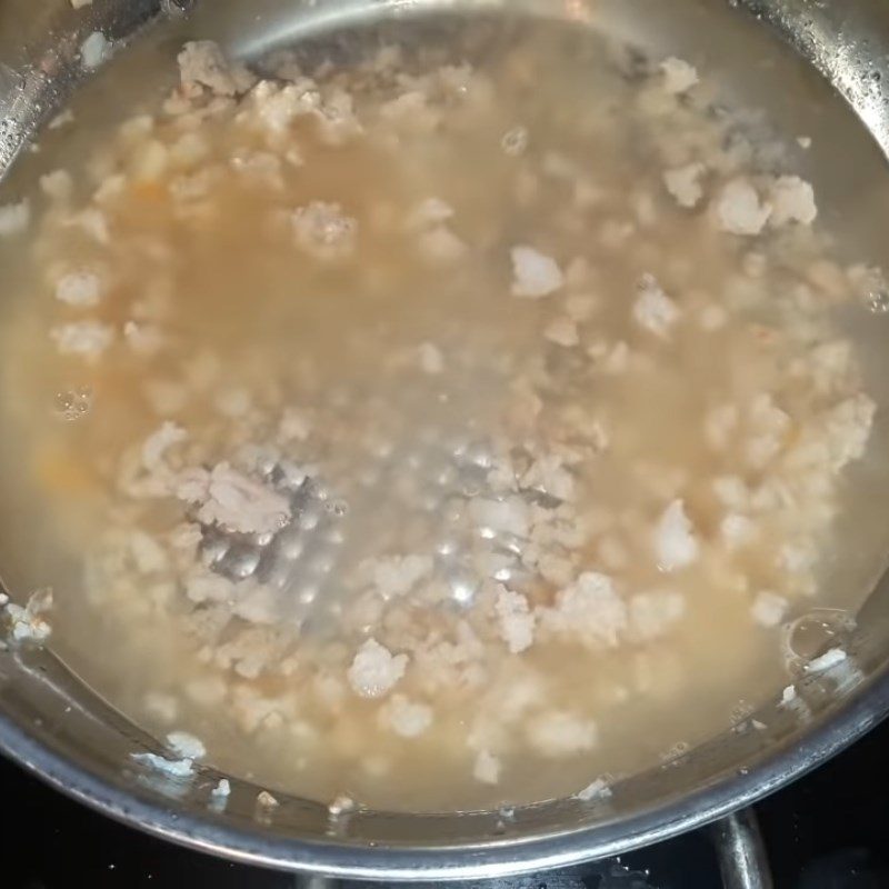 Step 3 Cooking soup Vegetarian squash soup with tofu