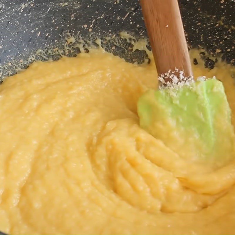 Step 4 Cook the mango mixture for flan Mango flan without eggs