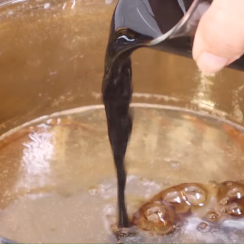 Step 3 Cook jelly with coconut milk and coffee Coffee milk jelly