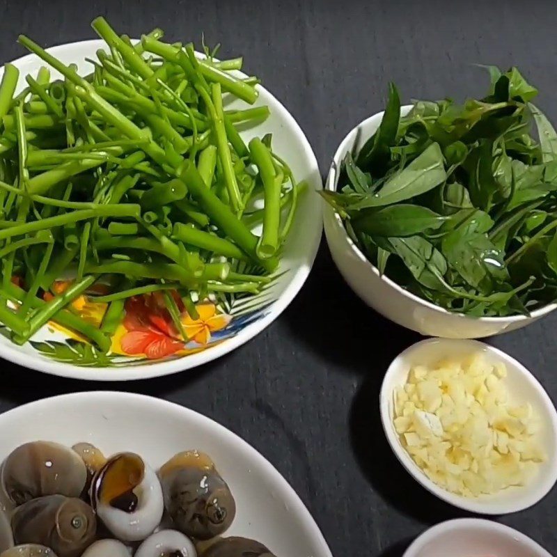 Step 2 Prepare the ingredients Stir-fried snails with tamarind