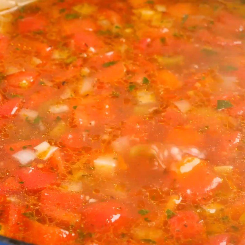 Step 3 Cooking soup Mixed vegetable soup