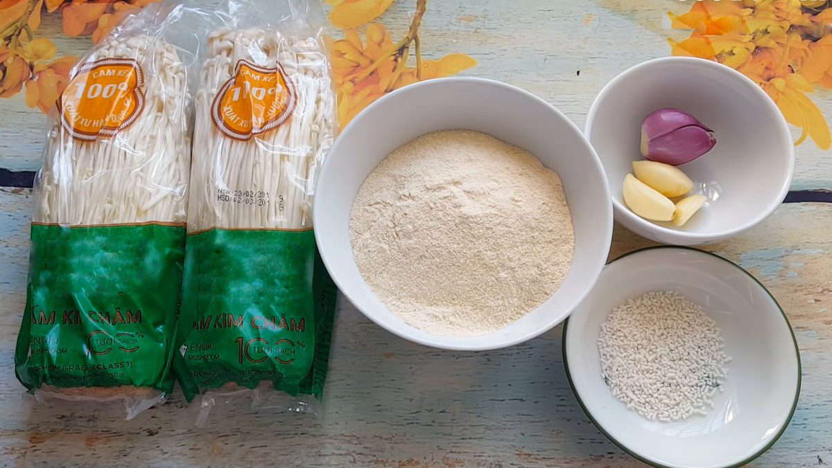 Ingredients for vegetarian fried spring rolls