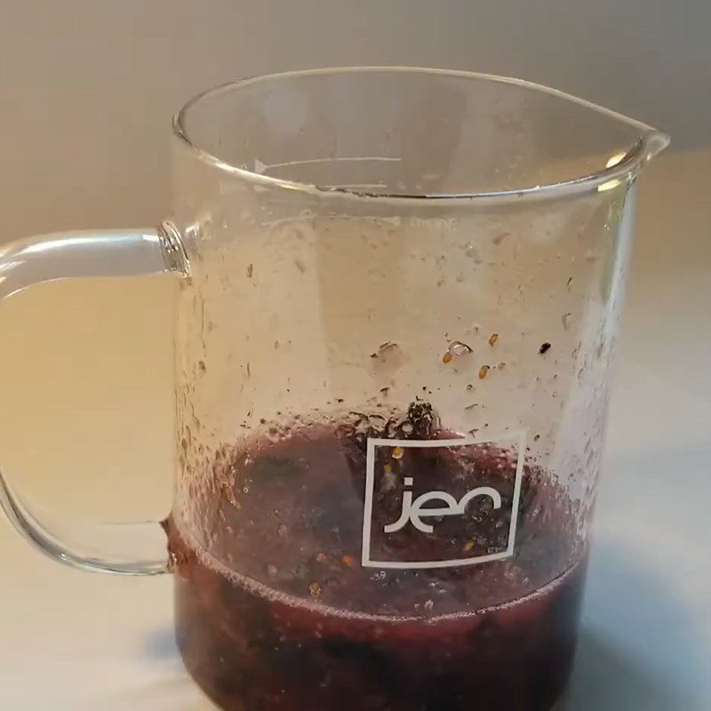 Step 2 Crush blueberries with honey Blueberry honey milk