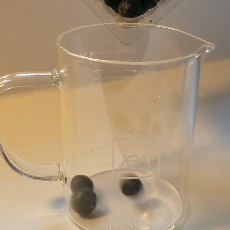 Step 2 Crush blueberries with honey Blueberry honey milk