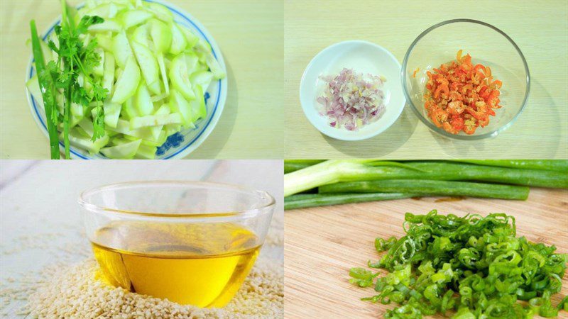 Ingredients for stir-fried gourd with dried shrimp, stir-fried gourd with chicken gizzards