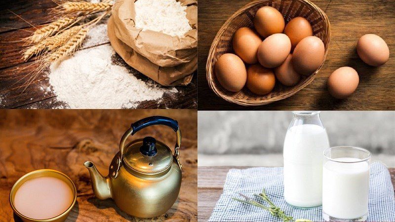 Ingredients for rice wine bread