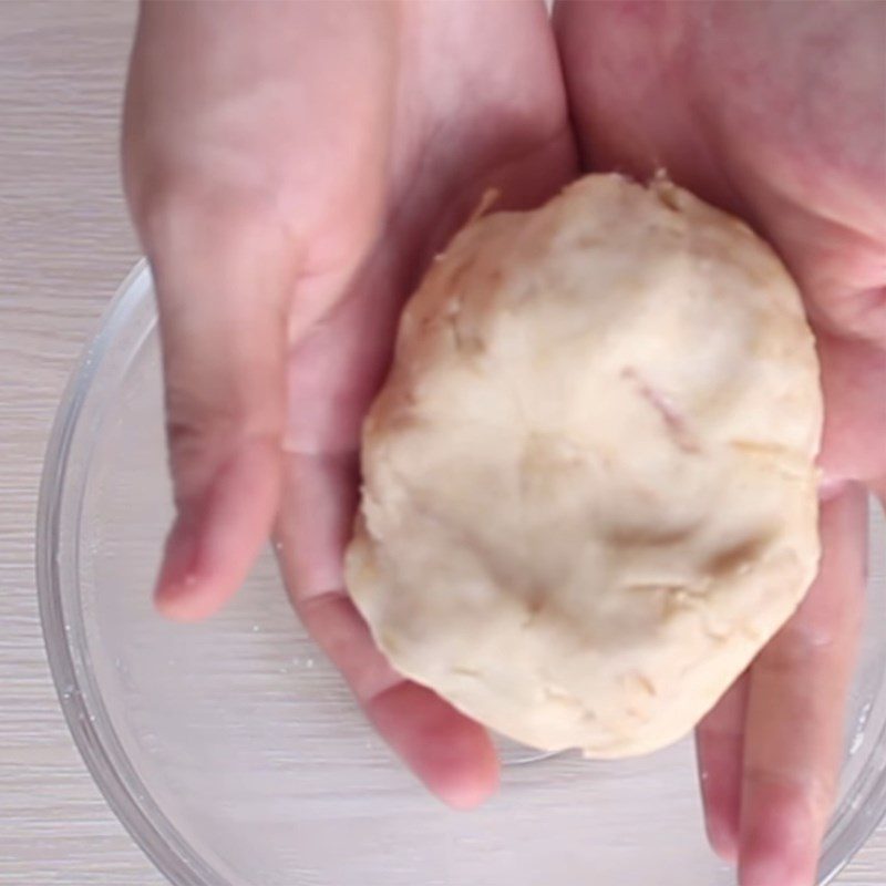 Step 2 Knead the dough Salty Pork Floss Stick Cookies