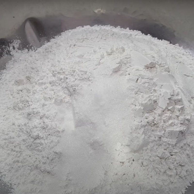 Step 1 Kneading the cake dough for Jollibee Mango Peach Cake