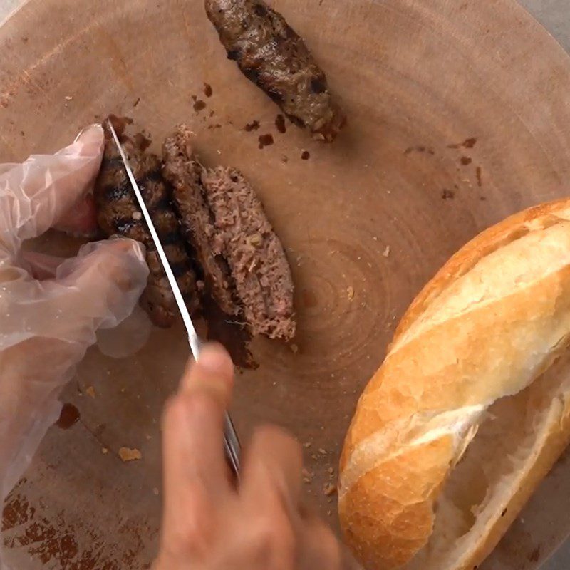 Step 5 Stuffing the Sandwich Grilled Beef Sandwich