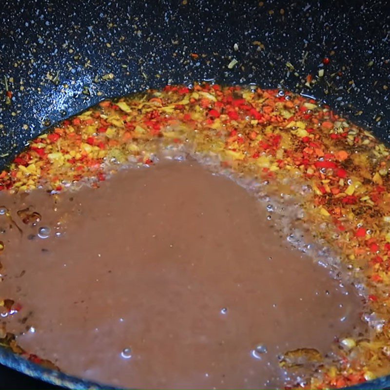 Step 4 Cook the dipping sauce mixture Dipping sauce for boiled meat