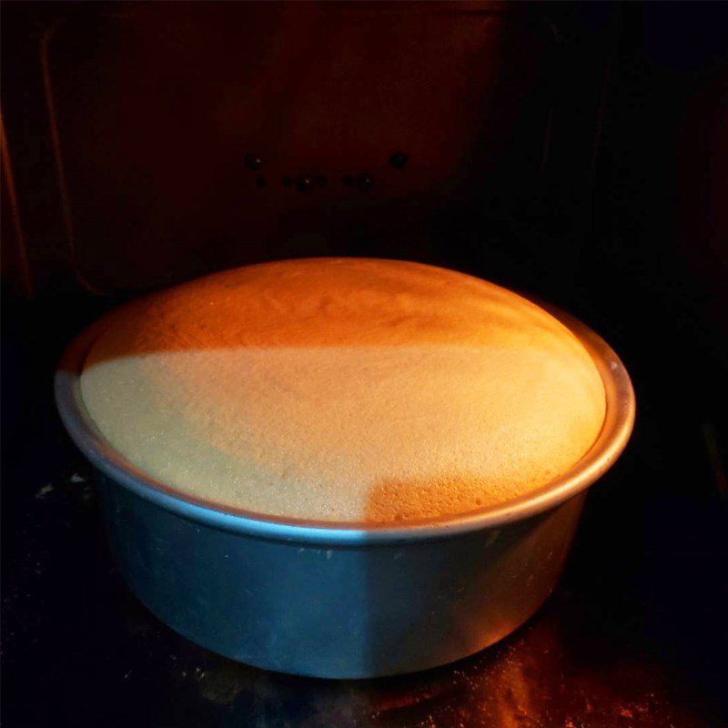 Step 4 Baking the cake Coconut milk sponge cake (recipe shared by user)