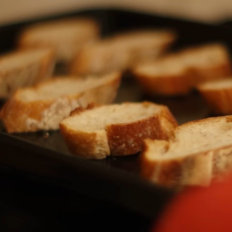 Step 2 Toasting Bread Pumpkin Cheese Soup