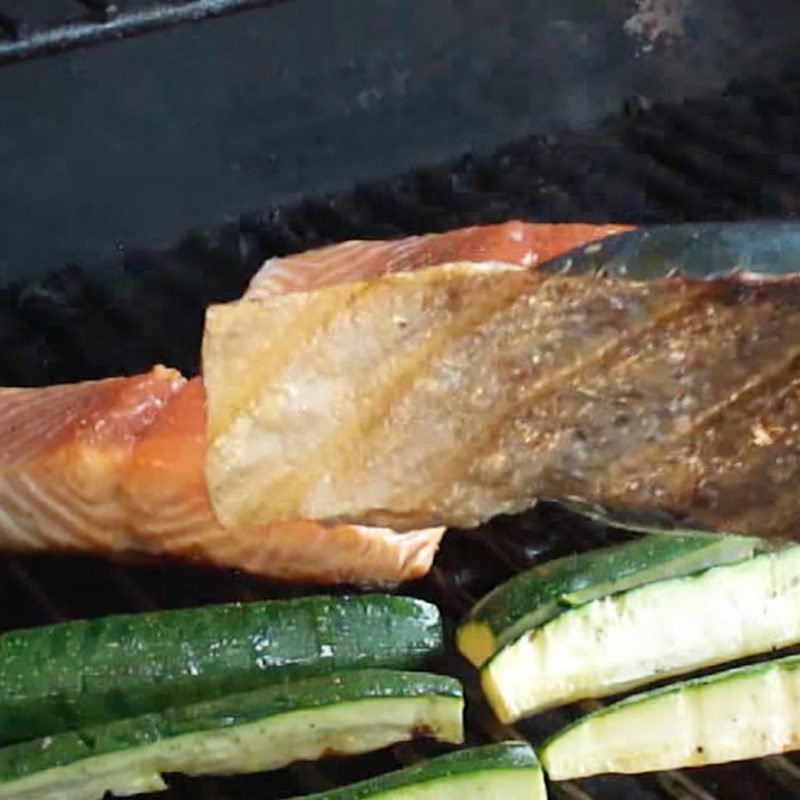 Step 4 Grilling fish Teriyaki grilled salmon