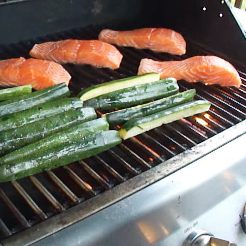 Step 4 Grilling fish Teriyaki grilled salmon