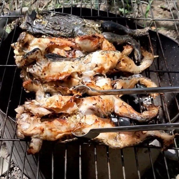 Step 3 Grilling the frogs Grilled frogs with fermented tofu