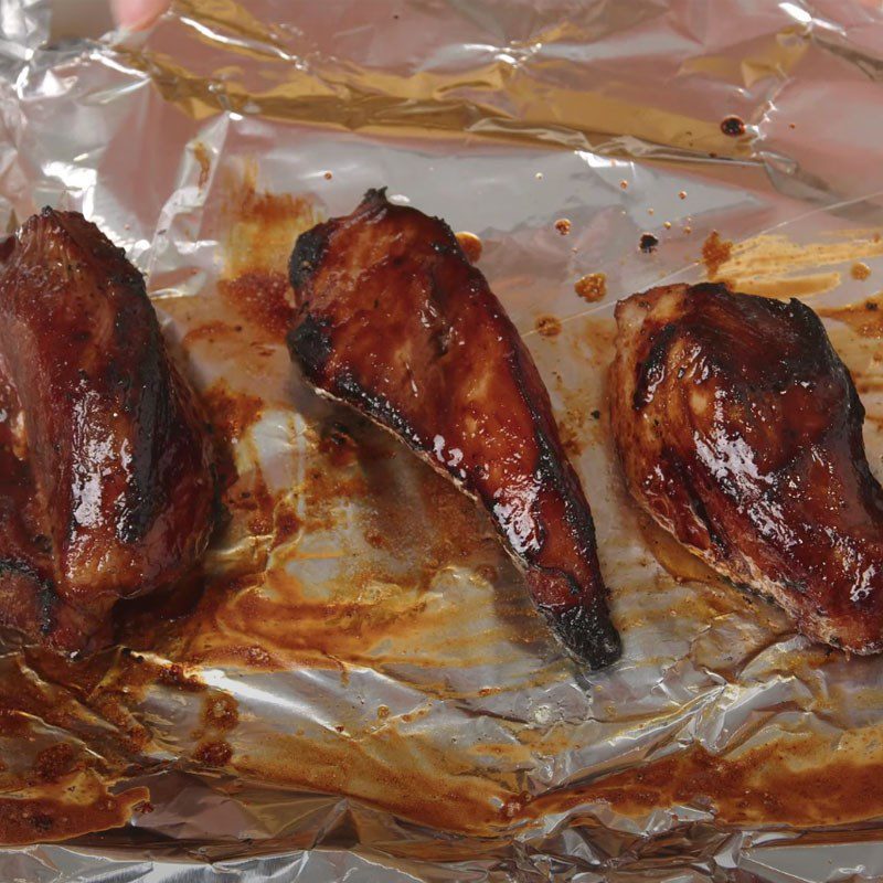 Step 3 Grilling Char Siu Mooncake with Mixed Char Siu