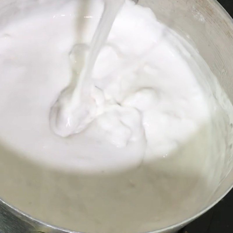 Step 3 Mixing the dough for Banana Leaf Tapioca Cake