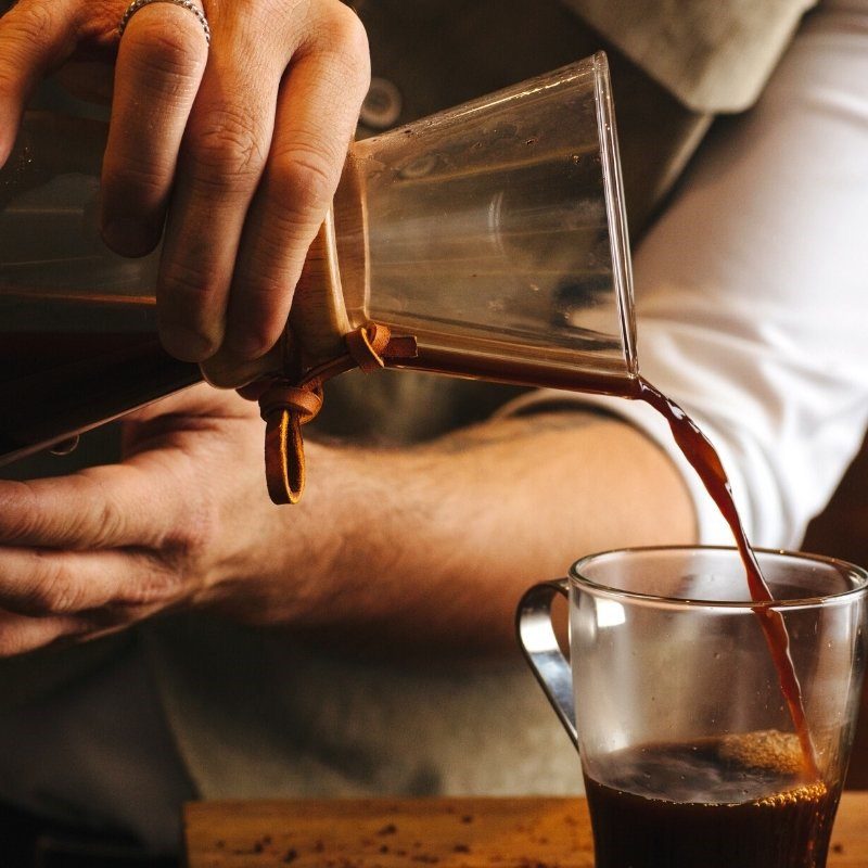 Step 1 Brew iced Caramel macchiato