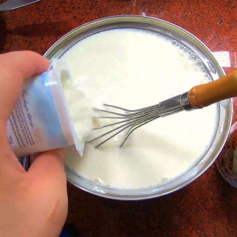 Step 2 Mixing the milk mixture Yogurt