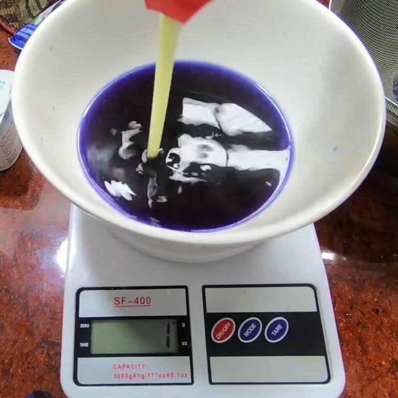 Step 2 Mixing the yogurt mixture Butterfly Pea Flower Yogurt from Dried Flowers