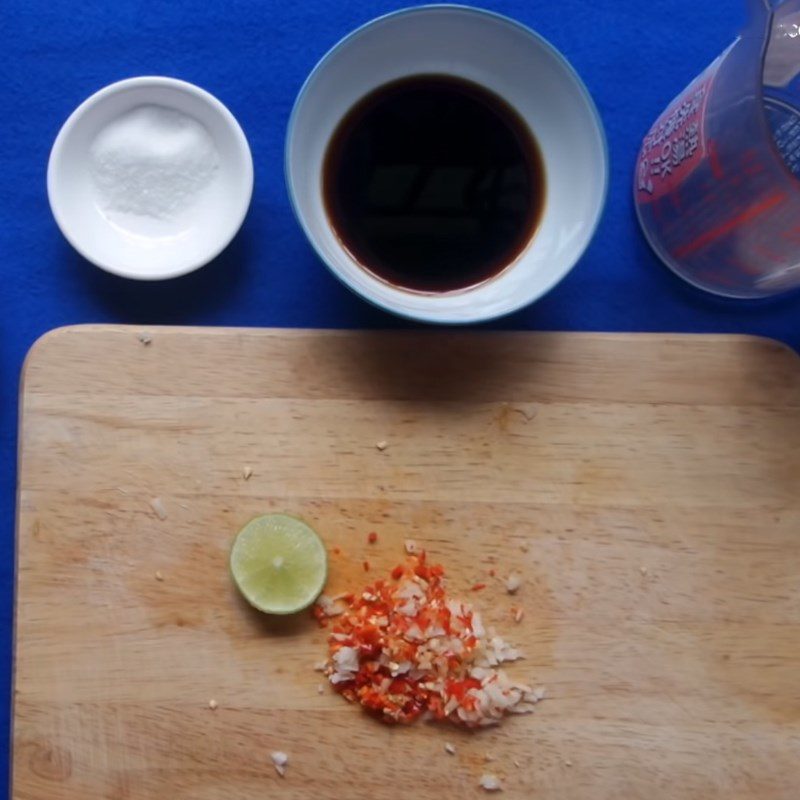 Step 6 Making the dipping sauce Vegetarian shrimp sweet potato