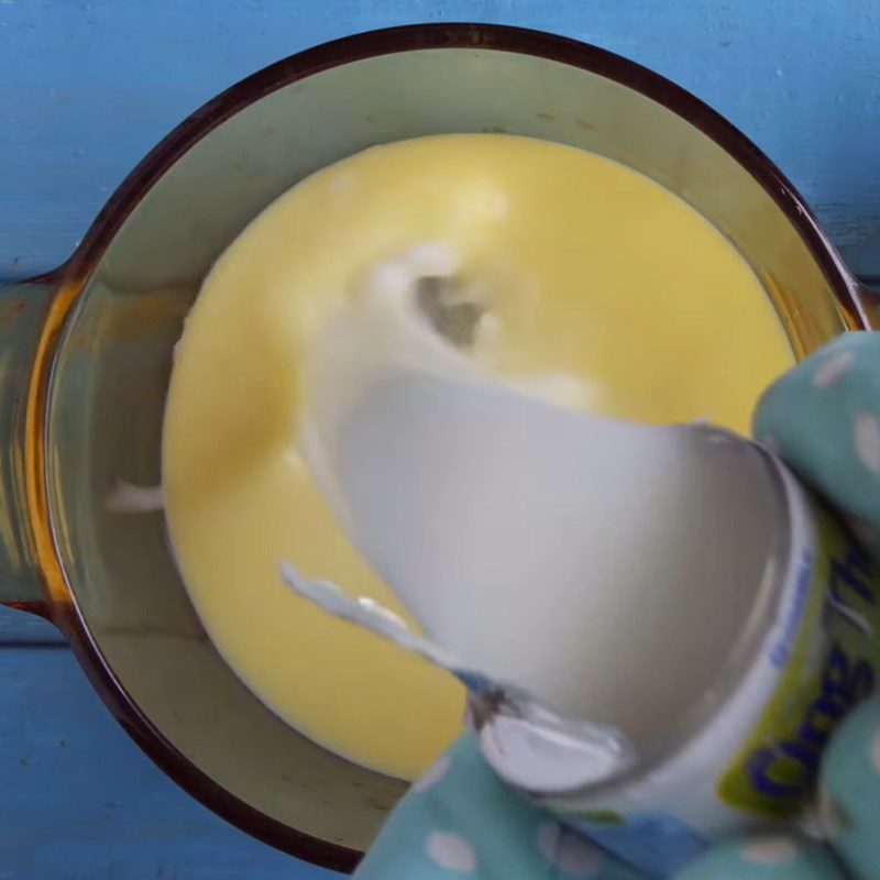 Step 1 Dilute the condensed milk Yogurt with condensed milk